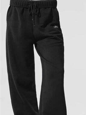ALO Accolade Black Straight Leg Sweatpants - Unisex Size Small